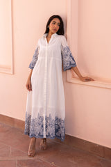 Ziya Santorini Cutwork Embroidered Dress