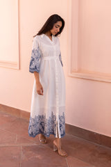 Ziya Santorini Cutwork Embroidered Dress