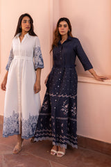 Ziya Santorini Cutwork Embroidered Dress