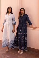 Ziya Santorini Cutwork Embroidered Dress