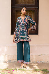 Ziya Teal Printed Set