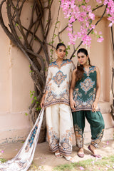 Ziya Halter Emerald Print Hand-Embellished Set