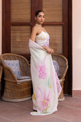 Ziya Floral Bloom Georgette Saree
