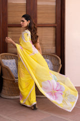 Ziya Sun-Kissed Yellow Georgette Saree