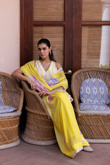 Ziya Sun-Kissed Yellow Georgette Saree