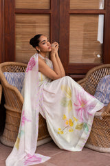 Ziya Floral Bloom Georgette Saree