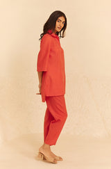 Orange Linen Co-ord Set