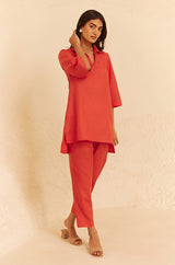 Orange Linen Co-ord Set