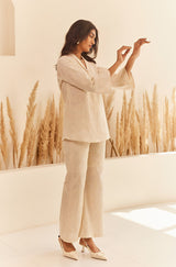 Cream Floral Cutwork Co-ord Set