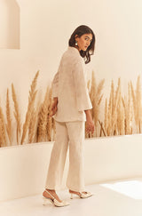 Cream Floral Cutwork Co-ord Set