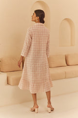 Checkered Handpainted Dress