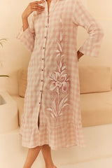 Checkered Handpainted Dress