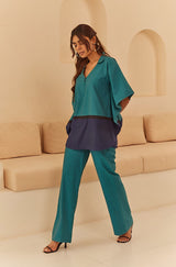 Jade Blue Kaftan Set