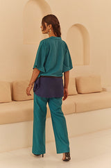 Jade Blue Kaftan Set