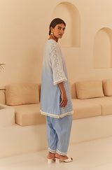 Powder Blue Ombre Suit Set