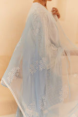 Powder Blue Ombre Suit Set