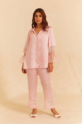 Baby Pink Embroidered Co-ord Set