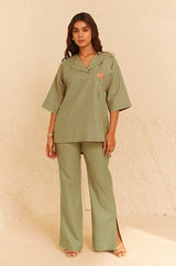 Sage Green Linen Co-ord Set