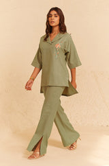 Sage Green Linen Co-ord Set