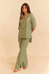Sage Green Linen Co-ord Set