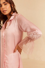 Baby Pink Embroidered Co-ord Set