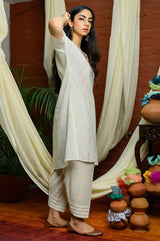 CREAM NARROW SALWAR