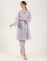 LILAC EMBROIDERED WOMEN'S SUIT SET