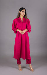 Hot Pink Embordered Women's Suit Set