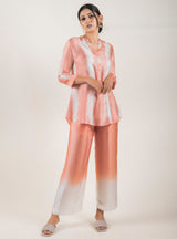 PEACH TIE AND DYE CO-ORD SET FOR WOMEN'S