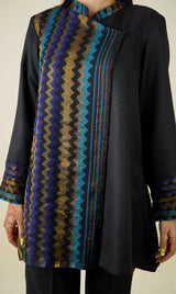 Turq Lurex Woollen Jacket- Inching India