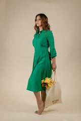 Emerald Green Midi Dress