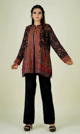 Black Woollen Kaani Cape- Inching India