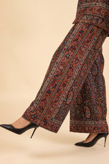 Black Paisley Coat Set