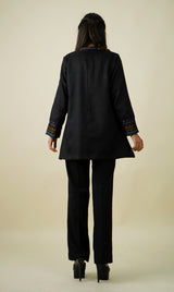 Turq Lurex Woollen Jacket- Inching India