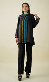 Turq Lurex Woollen Jacket- Inching India