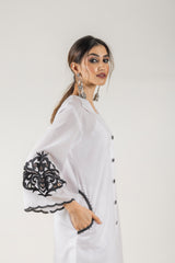 WHITE EMBROIDERED SUIT SET