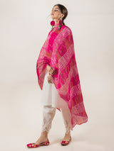 White Suit with Leheriya Dupatta- Inchingindia