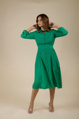 Emerald Green Midi Dress