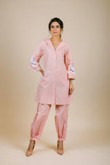 Baby Pink Embroidered Suit Set