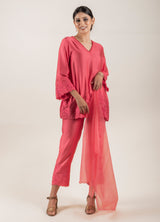 Punch Pink Co-Ord Set For Women