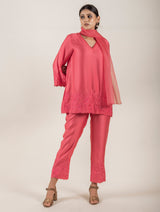 Punch Pink Co-Ord Set For Women