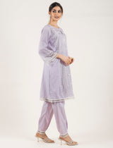 LILAC EMBROIDERED WOMEN'S SUIT SET
