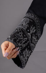 Umang Black Embroidered Co-ord Set- Inchingindia