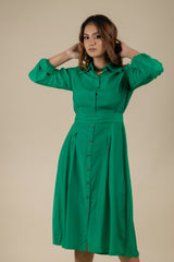 Emerald Green Midi Dress