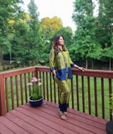 BLUE-GREEN OMBRE CO-ORD SET