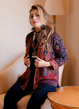 Black Woollen Kaani Cape- Inching India