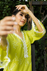 Apple Green Cut Work Suit Set