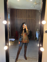 Black Paisley Kaani Cape- Inching India