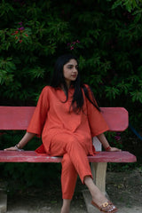 Orange Linen Co-ord Set