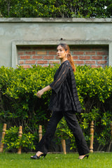 Beautiful Black Cutwork Cape Set For Women